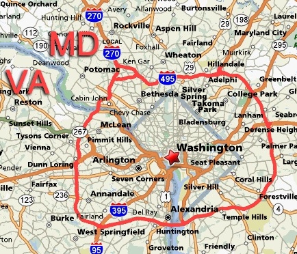 map of washington dc